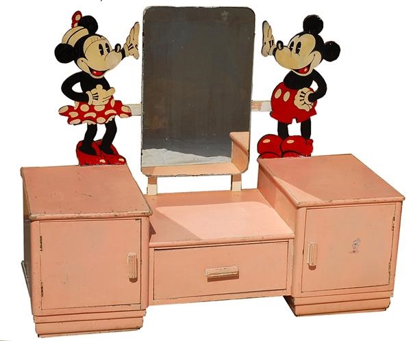 - 1930s Mickey Mouse Child’s Dresser and Bed