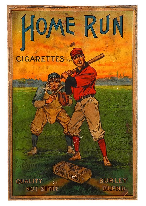 - Home Run Cigarettes Advertising Sign