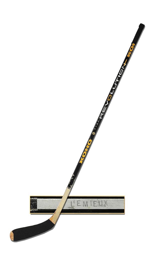 Hockey Equipment - Mario Lemieux Pittsburgh Penguins Game Used Stick