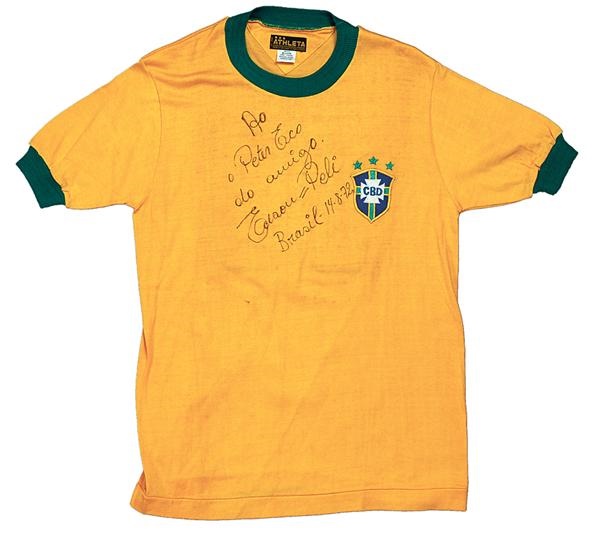 - 1972 Pele Toffs Brazil Game Worn Jersey