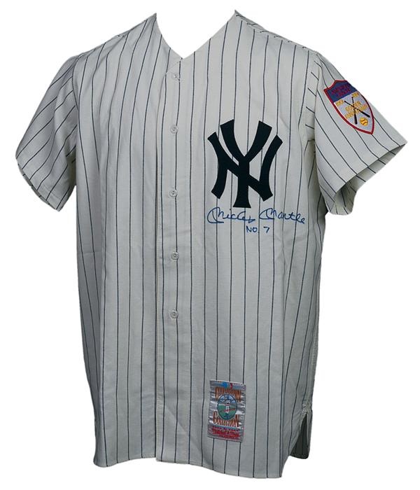 - Mickey Mantle In Person Signed Mitchell & Ness Jersey