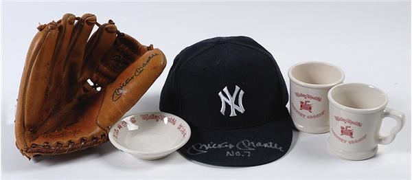NY Yankees, Giants & Mets - Mickey Mantle In Person Signed Pieces and more (5)
