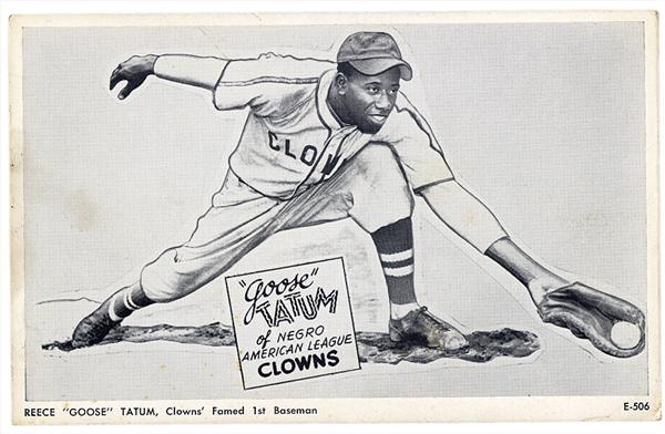Baseball Memorabilia - 1950s Goose Tatum Negro American League Postcard