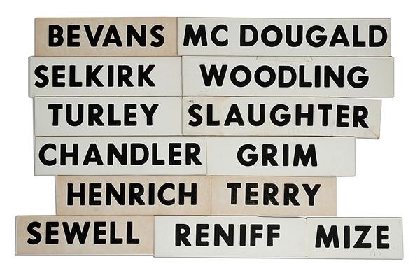 1950s Original Yankee Stadium Lockeroom Nameplates (13)