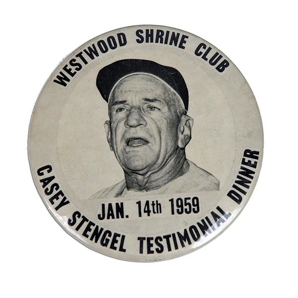 Ernie Davis - 1959 Casey Stengel Celluloid Pin
