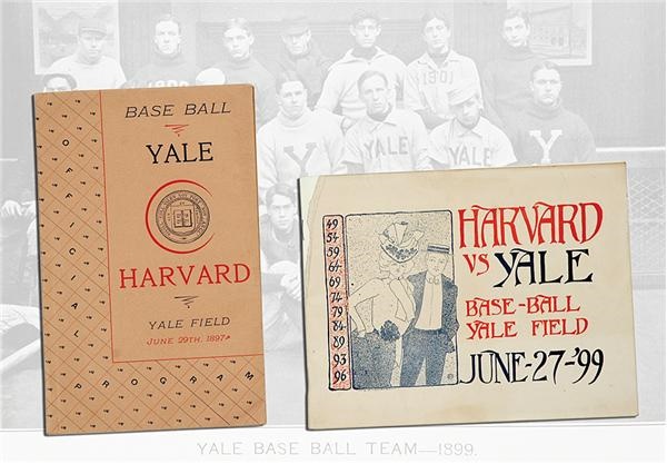 - 1897 and 1899 Yale v Harvard Baseball Programs with Walter Camp