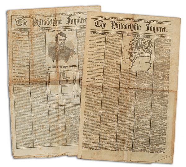- Two Lincoln Assassination Newspapers