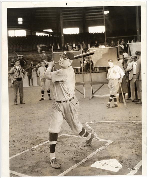 Babe Ruth and Lou Gehrig - 1927 Babe Comes Home Original Movie Still