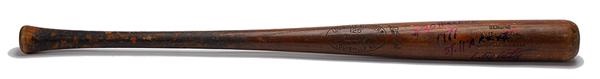 Willie Montanez - Willie Montanez 30th Home Run Game Used Bat & Ball – Record Still Stands