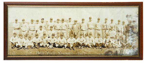 NY Yankees, Giants & Mets - World Champion 1927 New York Yankees Panoramic Photograph
