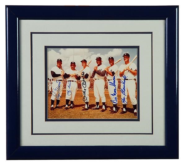 Roger Maris poses with Mickey Mantle in their NY Yankee's uniforms