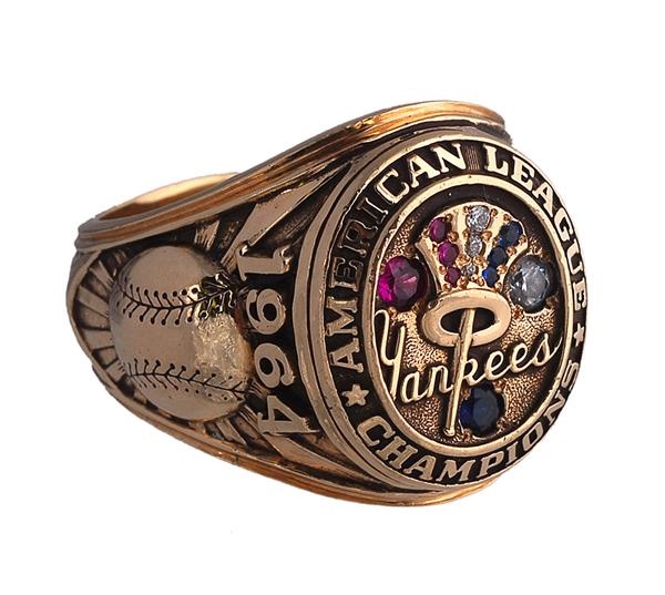 Sports Rings And Awards - 1964 New York Yankees American League Championship Ring