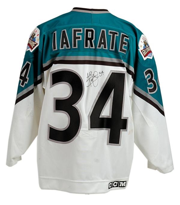 Hockey Equipment - 1994 Al Iafrate Game Worn All Star Jersey with NHL Letter & Record-setting Hockey Stick