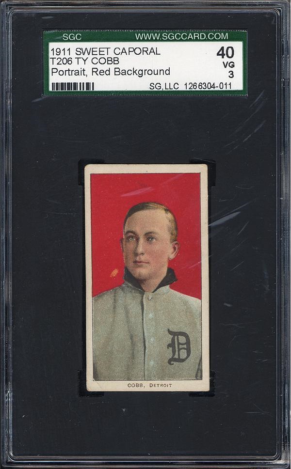 - T206 Ty Cobb Card with Sweet Caporal Back (SGC 40)