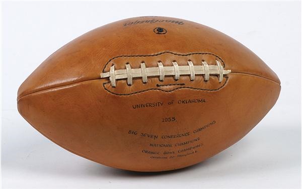 - 1955 Bud Wilkinson University of Oklahoma National Champions Presentational Football