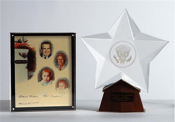 - 1972 Presidential Star Presented to Bud Wilkinson by Richard Nixon