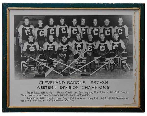 - Large 1937-38 Cleveland Barons Photo That Hung In The Cleveland Arena
