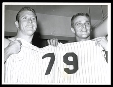 Roger Maris - 1960 Mantle & Maris Wire Photo (7x9")