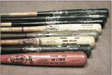 NY Yankees, Giants & Mets - 1990's New York Yankees Game Used Bat Collection (8)