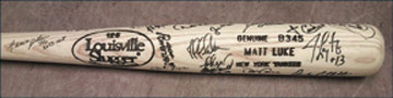 1996 New York Yankees Team Signed Bat (34.5")