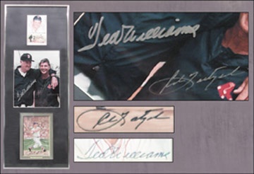 Boston Sports - Ted Williams & Carl Yastrzemski Signed Display (11x28" framed)
