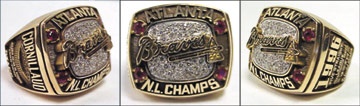 - 1996 Atlanta Braves National Championship Ring