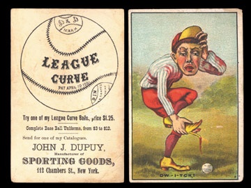- 19th Century "League Curve" Trade Cards (4)