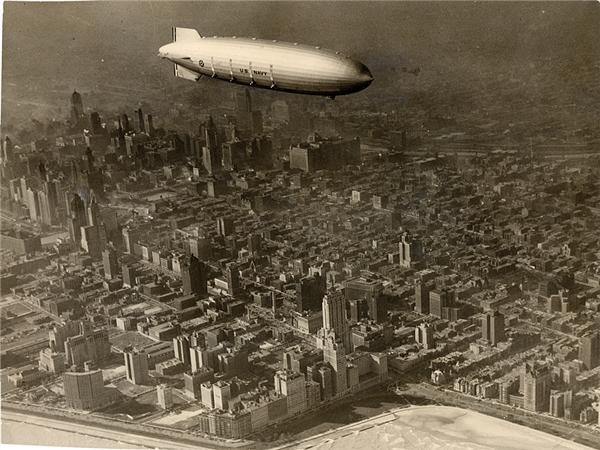 Transportation - The Akron Flies Over Chicago (1931)