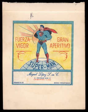 1930's Superman Liquor Label