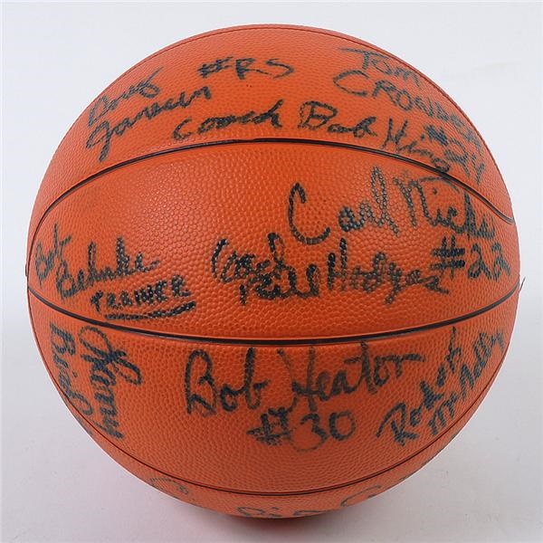 - 1979 Indiana State Sycamores Autographed Basketball with Larry Bird