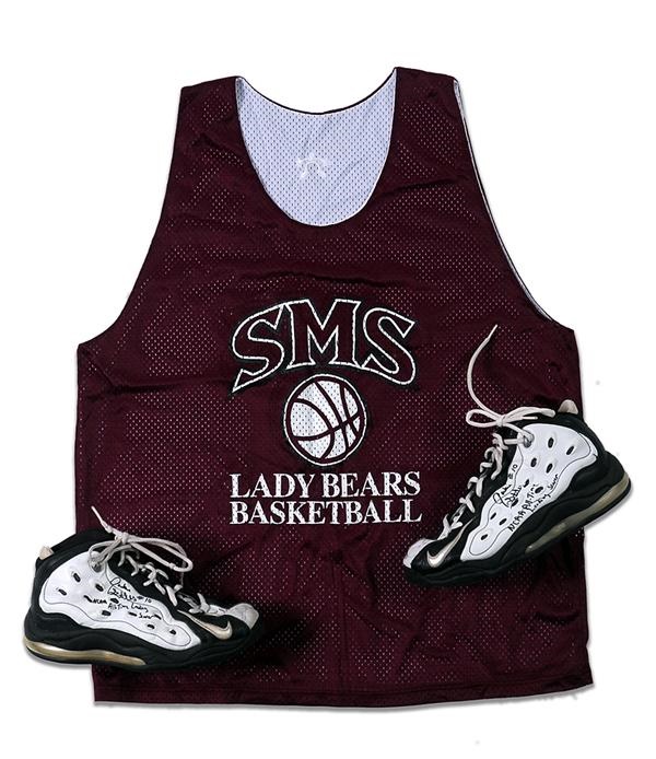 - Jackie Stiles Game Worn SMS Sneakers and Practice Jersey