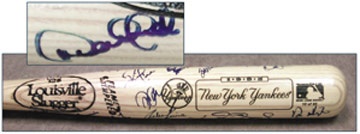 NY Yankees, Giants & Mets - Late 1990's New York Yankees Signed Bat (34")