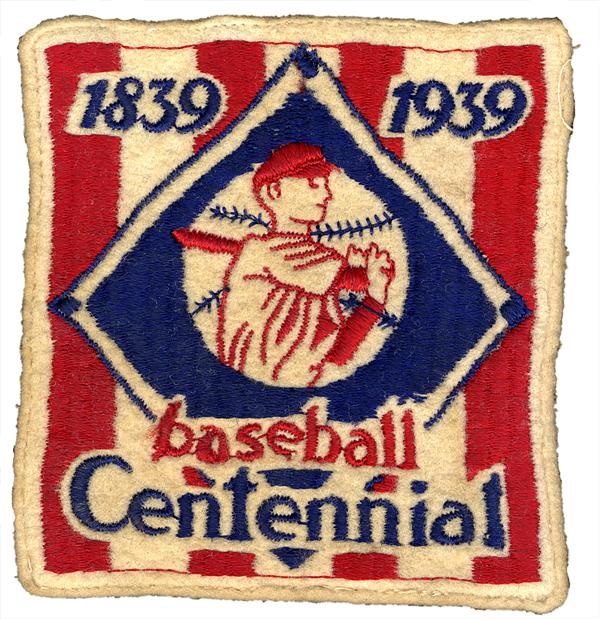 - Original 1939 Baseball Centennial Uniform Patch