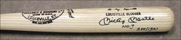 Mickey Mantle - Mickey Mantle Signed Upper Deck Bat (35")