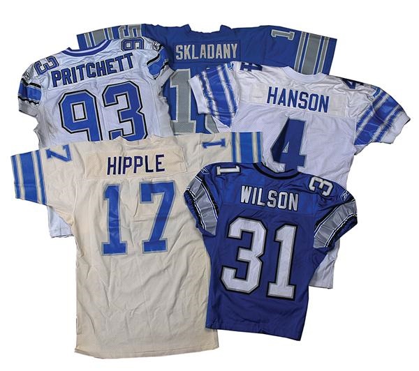 - Detroit Lions Game Worn Jersey Collection (5)