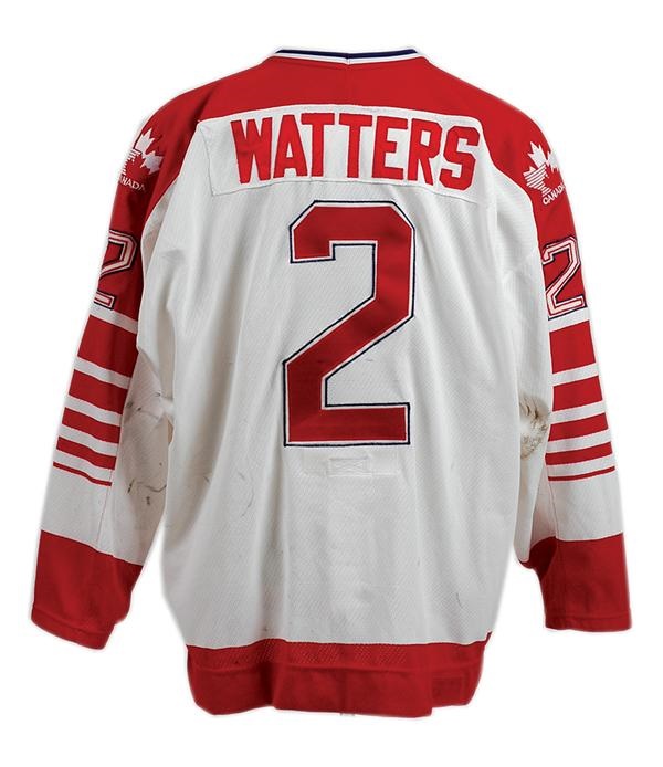 - 1988 Tim Watters Team Canada Olympics Game Worn Jersey