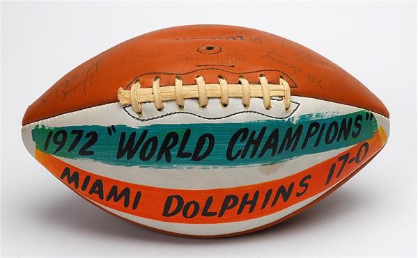 - 1972 Super Bowl Champion Miami Dolphin Team Signed Football