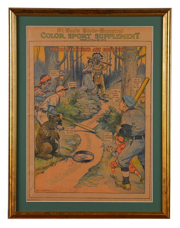 - 1915 St. Louis Globe Color Baseball  Supplement