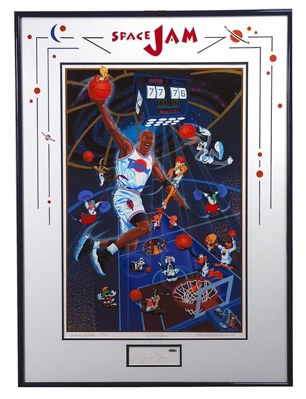 - Micheal Jordan Signed Space Jam Deluxe Limited Edition Print