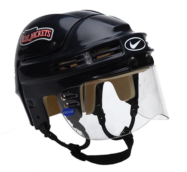 Hockey Equipment - Circa 2002-03 Rick Nash Columbus Blue Jackets Game Worn Helmet