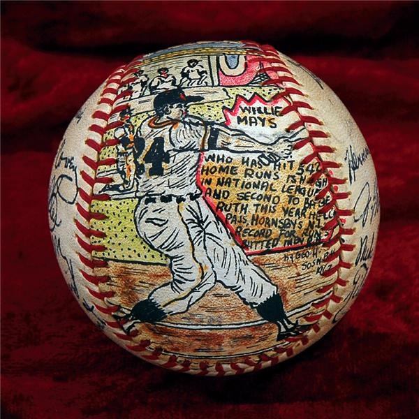 - 1967 San Francisco Giants Hand Painted Baseball by George Sosnak