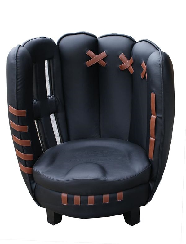Ernie Davis - Budweiser Beer Giant Leather Baseball Glove Chair