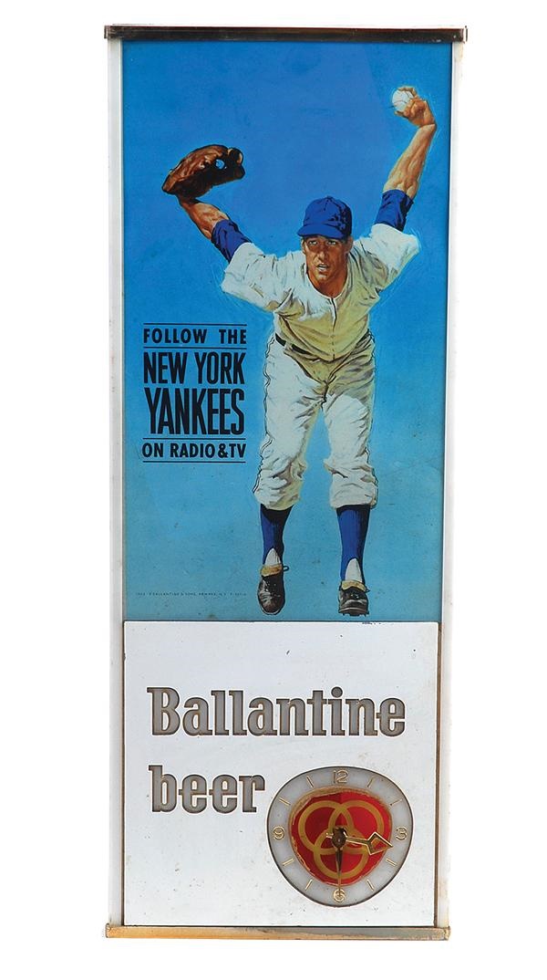 NY Yankees, Giants & Mets - 1963 New York Yankees Ballantine Beer Clock