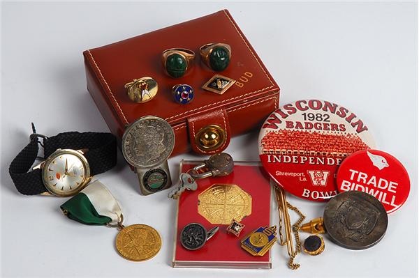 Bud Wilkinson's Jewelry, Pin and Coin Collection (18)