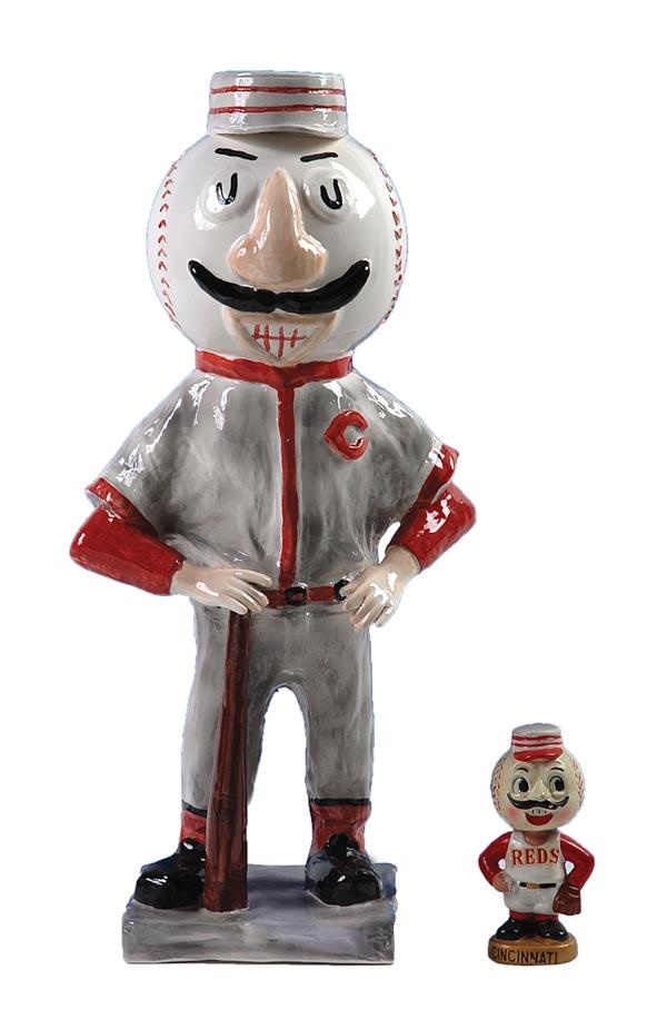- 1950's Cincinnati Reds "Gibbs-Conner" Promotional Two Foot Tall Statue