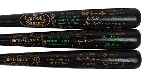 Ernie Davis - 1969, 1973 and 1986 New York Mets Black Bats