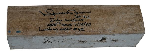 - Mariano Rivera Autographed and Inscribed Game Used Pitching Rubber from His 400th Save