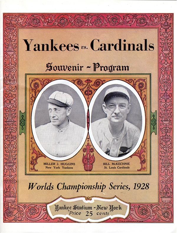 - 1928 New York Yankees World Series Program