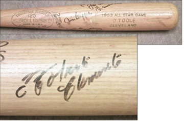 - 1963 Roberto Clemente Signed Bat (35")
