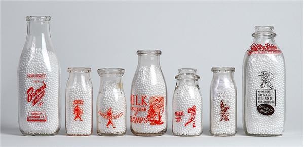 - 1930's-1950's Baseball Milk Bottles (7)